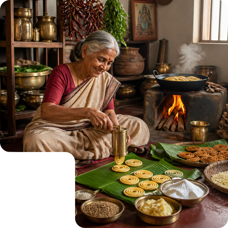 Traditional Athirasam being prepared